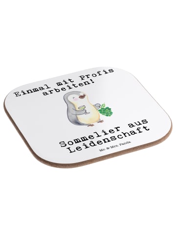 Mr. & Mrs. Panda Untersetzer Gläser Sommelier Leidenschaft mit S... in Weiß