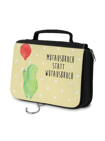 Mr. & Mrs. Panda Waschtasche Schildkröte Luftballon mit Spruch in Gelb Pastell