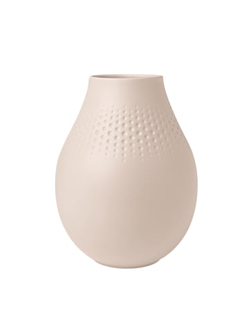 Villeroy & Boch Vase Perle Manufacture Collier 20 cm in Beige