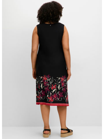 sheego Jerseykleid in schwarz bedruckt