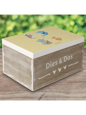 Mr. & Mrs. Panda Holztruhe Big Einheit ohne Spruch in Gelb Pastell