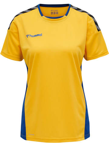 Hummel Hummel T-Shirt Hmlauthentic Multisport Damen Atmungsaktiv Feuchtigkeitsabsorbierenden in SPORTS YELLOW/TRUE BLUE