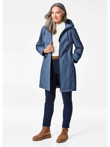 GOLDNER Wetterfeste Regenjacke mit Kapuze in rauchblau