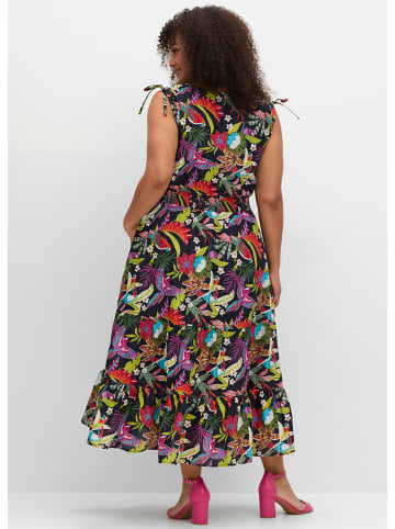 sheego by Joe Browns Maxikleid in blau-gemustert