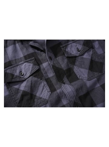 Brandit Short Sleeve Shirt in black/grey