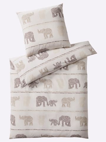 Heine Bettwäsche in sesam-weiß-bedruckt