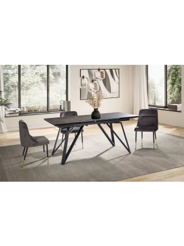 FineBuy Esstisch in Schwarz / Keramik / 180x95x76