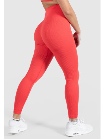 SMILODOX Kompression Leggings Amaze Ripp in Rot