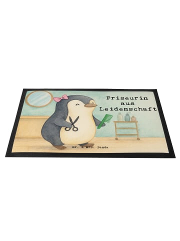 Mr. & Mrs. Panda fußmatte Friseurin Leidenschaft Design mit Spruch in Weiß