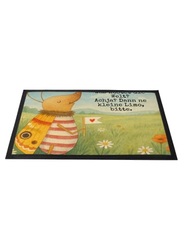 Mr. & Mrs. Panda Schmutzfangmatte Nachtfalter Fähnchen Design mi... in Weiß