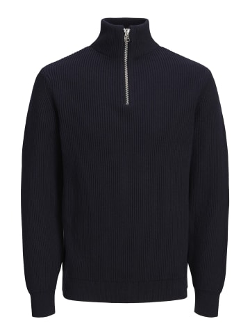 Jack & Jones Strickjacke mit Viertelreißverschluss in Navy Blazer