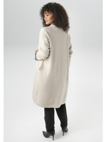 Aniston PLUS Strickjacke in beige meliert