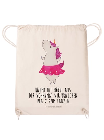 Mr. & Mrs. Panda Jutebeutel Einhorn Ballerina mit Spruch in Creme