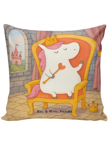 Mr. & Mrs. Panda Dekokissen Einhorn Prinzessin Design ohne Spruch in Weiß