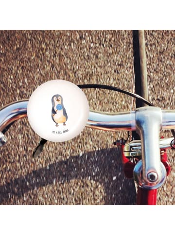 Mr. & Mrs. Panda XL Fahrradklingel Pinguin Lolli ohne Spruch in Weiß