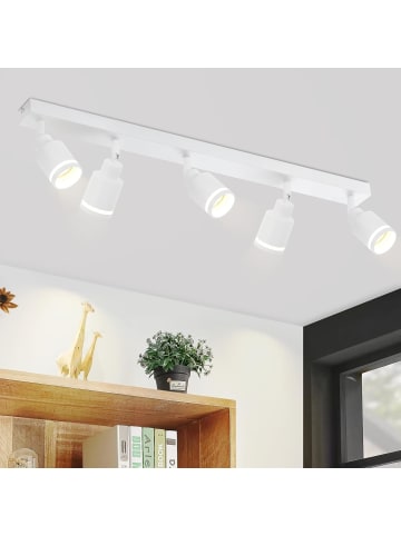 ZMH Deckenleuchte in Weiß Modern 5-flammige GU10 Deckenspot