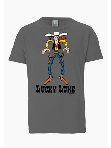 Logoshirt T-Shirt Lucky Luke in grau