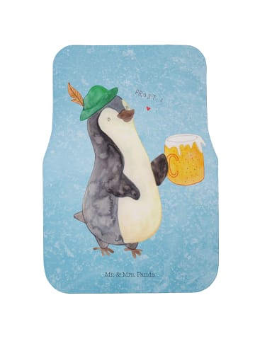 Mr. & Mrs. Panda Fußmatte Auto Pinguin Bier ohne Spruch in Eisblau