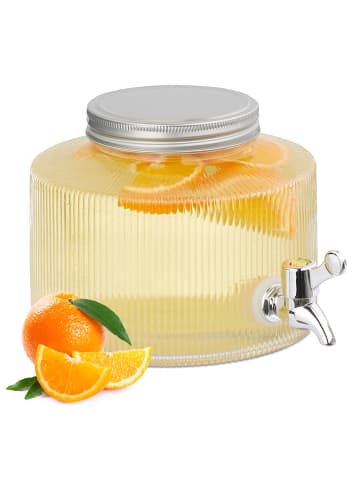 relaxdays Getränkespender in Transparent - 2,8l