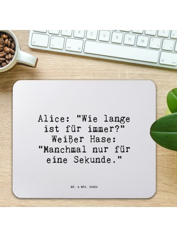 Mr. & Mrs. Panda Mauspad AliZeichen: "Wie lange ist... mit Spruch in Aquarellblau