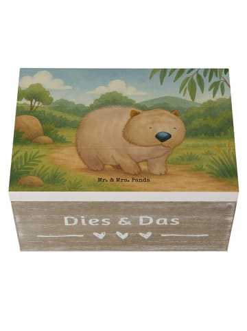 Mr. & Mrs. Panda Aufbewahrungsbox Wombat Design ohne Spruch in Weiß