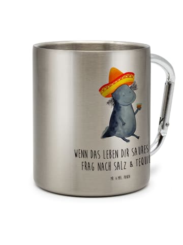 Mr. & Mrs. Panda Thermotasse Axolotl Tequila mit Spruch in Silber