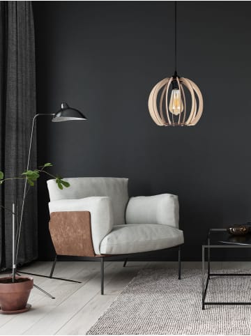 Licht-Erlebnisse Pendelleuchte Ø 24 x (T)90 cm in Schwarz NaturSchwarz Natur