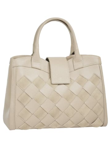 Samantha Look Handtasche echt Leder in beige