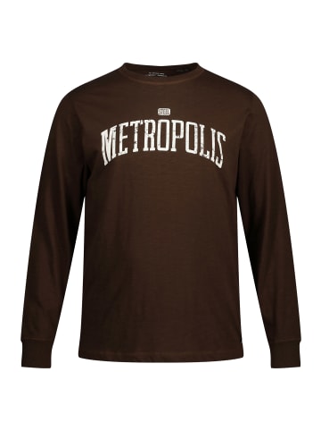 JP1880 Kurzarm T-Shirt in dunkelbraun