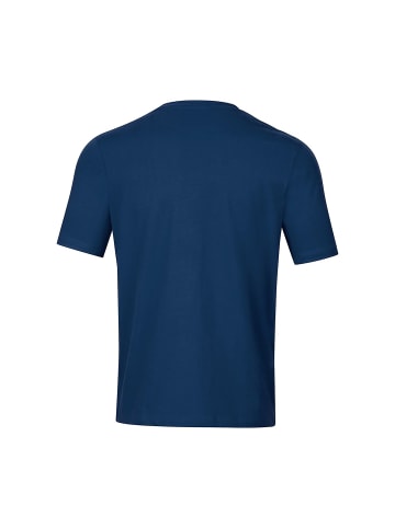 Jako Sport T-Shirt aus Bio-Baumwolle mit Rippkragen in Blau