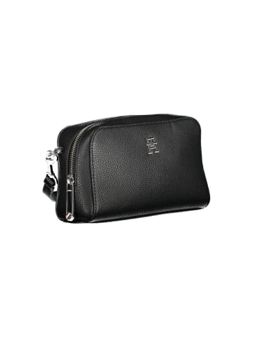 Tommy Hilfiger Schwarze Polyurethan-Schultertasche