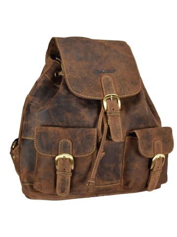 Greenburry Vintage City Rucksack Leder 35 cm in braun