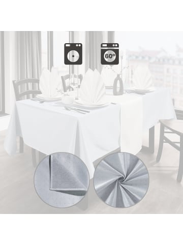 REDBEST Jacquard, Baumwollmischung, Gewebt Tischdecke Alcona in silber