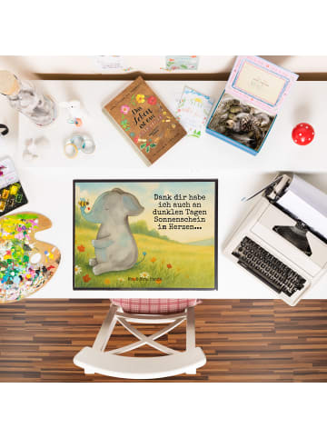 Mr. & Mrs. Panda Schreibunterlage Elefant Biene Design mit Spruch in Weiß