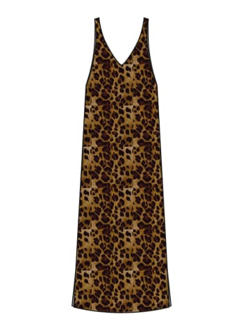 Smith&Soul Strap Dress Midikleid mit V-Ausschnitt aus Viskose in Dark Choc Print