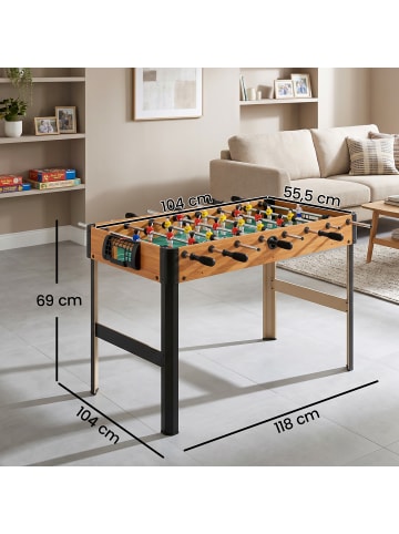 HOMCOM Tischkicker,118L x 104B x 69H cm,Braun