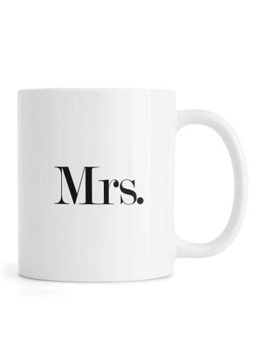 Juniqe Tasse "Mrs." in Schwarz & Weiß