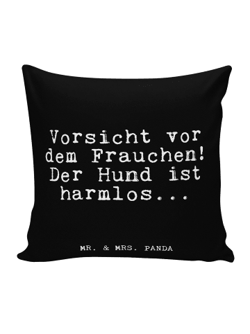 Mr. & Mrs. Panda Dekokissen Sofa Vorsicht vor dem Frauchen!... m... in Schwarz