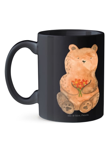 Mr. & Mrs. Panda Keramiktasse Bär Dankbar ohne Spruch in Schwarz
