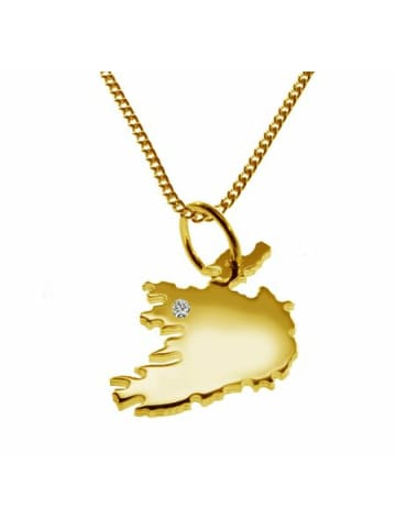 Schmuckador 50cm Kette + Irland mit Brillant 585 Gold in gold