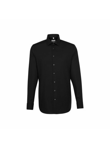 Seidensticker Langarm Business Hemd für Herren in schwarz
