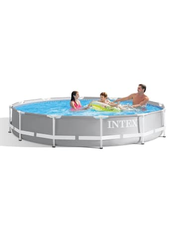 Intex Prism Frame Pool inkl. GS-Filterpumpe, 366x76cm in grau