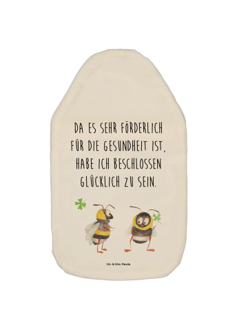 Mr. & Mrs. Panda Wärmekissen Hummeln Kleeblatt mit Spruch in Weiß