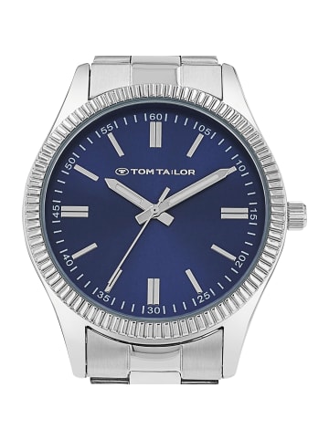 Tom Tailor Quarzuhr Alloy/Edelstahl, IP silber in Blau