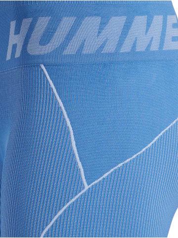 Hummel Hummel Tights Hmlte Training Damen Dehnbarem Feuchtigkeitsabsorbierenden Nahtlosen in RIVIERA/BLUE BELL MELANGE