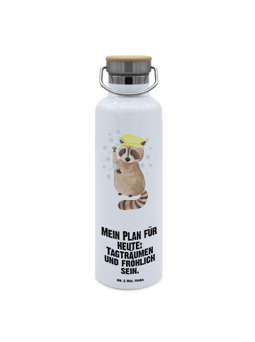 Mr. & Mrs. Panda Trinkflasche Aus Edelstahl Waschbär mit Spruch in Weiß