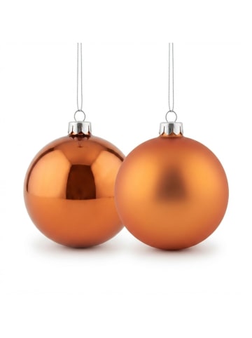 relaxdays 100-tlg. Weihnachtskugeln Set in Orange
