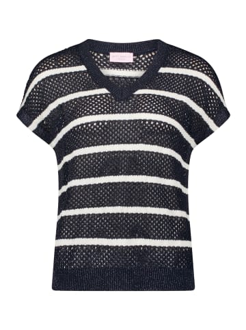 Betty Barclay Lochstrick-Pullover mit Streifen in Patch Dark Blue/White