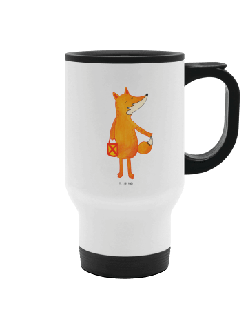 Mr. & Mrs. Panda Thermo Mug Fuchs Laterne ohne Spruch in Weiß