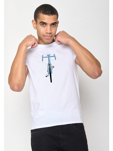GreenBomb T-Shirt Bike Front Stamp in Weiß